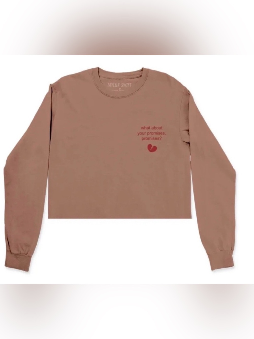 Taylor Swift What About Your Promises? Red Long Sleeve T-Shirt